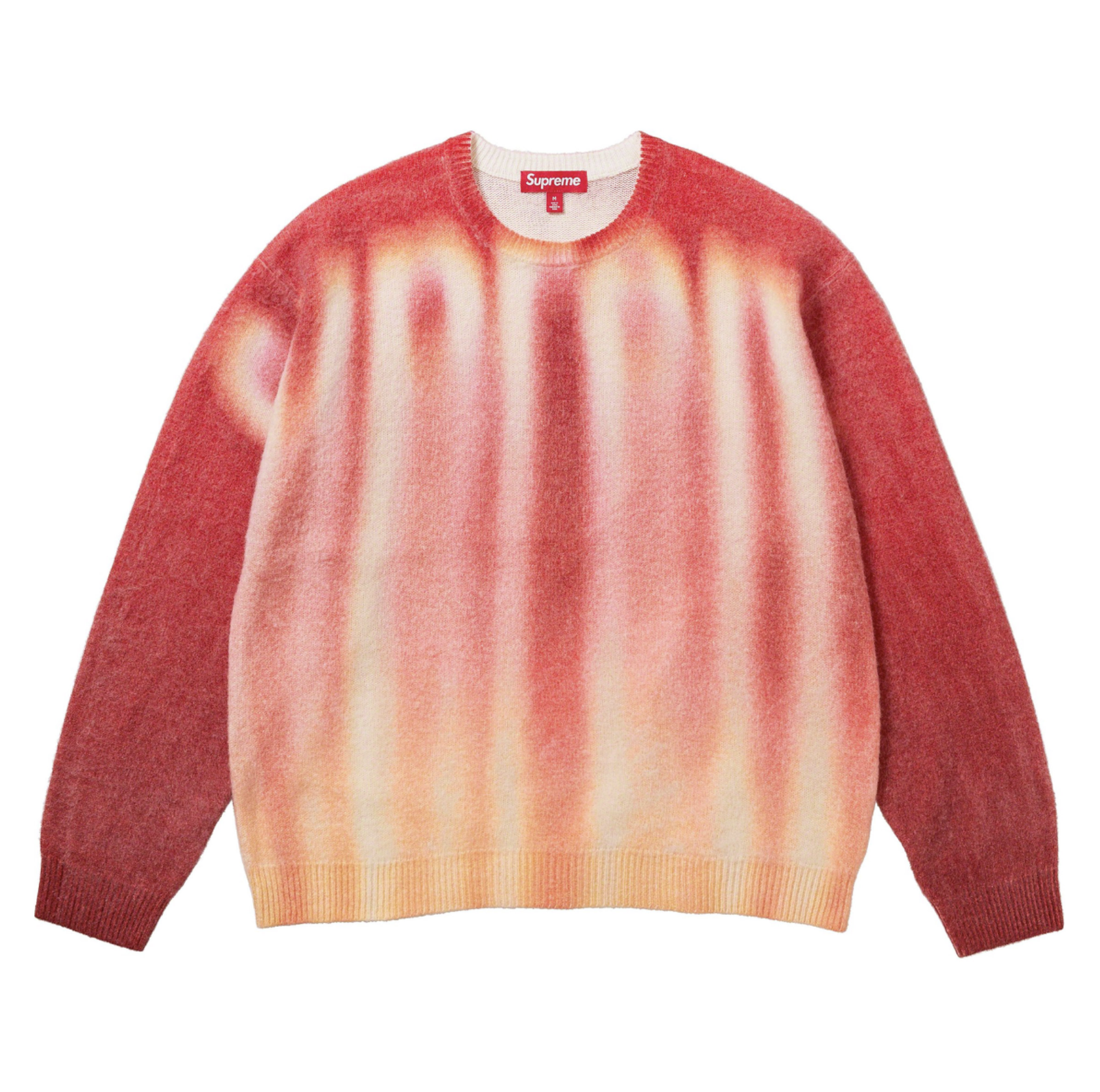 BLURRED LOGO SWEATER RED